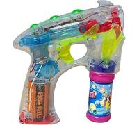 GSV Essentials Automatic Bubble Ray G-U-N with LED Lights, Kids Bubble Blower Machine Toy for Outdoor Play, Parties & Garden Fun (1 PCS)