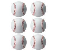 GSV Essentials Baseball Ball, Soft Leather Sports Practice Ball, Stitched Soft Foam Baseball, Improve Skills, Outdoor Sports, Ideal For Adults and Youth, (6PCS)