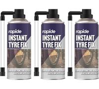 GSV Essentials Bicycle Cycle Tyre Fix Spray, Inflates Sealants Inner Puncture, Temporary Puncture Repair, Easy to Use, Portable, Seals & Inflates Fast, 200ml (3 PCS)