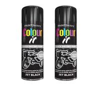 GSV Essentials Black Gloss Spray, Aerosol Form, Quick Drying Formula, Compact Design, Portable And Easy To Store, Both Indoor And Outdoor Applications, Long Lasting, (2PCS)