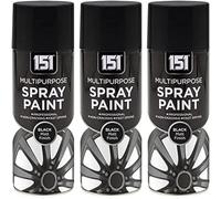 GSV Essentials Black Matt Spray Paint For Wood, Lightweight, Portable Design, Suitable For Both Indoor And Outdoor Applications, Long-Lasting Finish, 400ML, (3PCS)