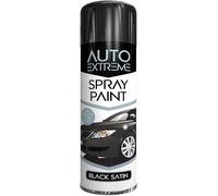 GSV Essentials Black Satin Auto Spray Paint, Smooth Finish, Non-Cracking, Fast Drying, Long-Lasting, Suitable For Wood, Metal, Plastic, Fabric, Ceramics, Glass, 400ml