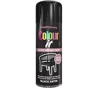 GSV Essentials Black Satin Spray Paint, Quick Drying Paint, Satin Finish, All Purpose Spray Paint for Interior & Exterior, Use on Metal, Plastic & Wood, 250ml (1 PCS)