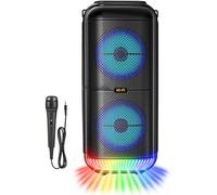 GSV Essentials Bluetooth Speaker, 360-Degree Stereo Sound, 1200w High Power, 3000mAh Battery, LED Light, Entertainment Device, Multimedia Speaker, Easy To Carry