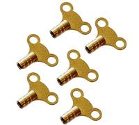 GSV Essentials Brass Radiator Key, Long-Lasting Durability and Strength, Heavy-Duty Construction, Easy-Grip Design, Releasing Air Locks, Aesthetic Appeal, Versatile, Design (6 Pcs)