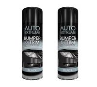 GSV Essentials Bumper And Trim Black Spray Paint, Fast-Drying Formula, UV-Resistant Properties, Perfect For Car Bumpers, Trims, Moldings, Scratches, Fading, 300ml, (2 Pcs)