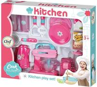GSV Essentials Children’s Kitchen Play Set, Pretend Cooking Kit with Accessories, Inspires Creativity, Encourages Fine Motor Skills, Safe, Durable, for Kids