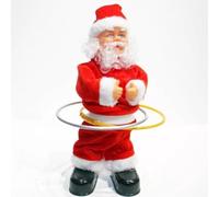 GSV Essentials Dancing Singing Santa Claus Hula Hoop, Battery Operated, Christmas Decoration For Home Party Decor, Bright Red Colour, Christmas Ornament, Ideal