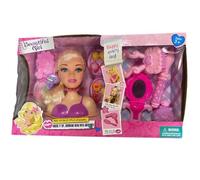 GSV Essentials Doll Head Hairdressing Play Set, Vibrant Colour, Eye Catching Design, Portable And Lightweight, Pretend Play Set, Promote Motor Skills