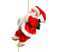 GSV Essentials Electric Climbing Santa Claus With Music, Battery Operated, Climbing Rope, Christmas Tree Decoration, Bright Red Colour, Eye Catching Design, Indoor & Outdoor Christmas Decoration