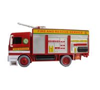GSV Essentials Electric Fire Truck With Bubble Water, LED Lights & Sounds, Imaginative Play, Promoting Hand-Eye Coordination, Bump N Go Action, Develop Fine Motor Skills