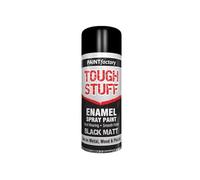 GSV Essentials Enamel Black Matt Spray Paint, Quick-Drying, DIY Projects, Ideal for Metal, Wood, Plastic, Easy to Apply, Interior And Exterior Use, 400ml, (1 Pcs)