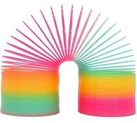 GSV Essentials Expandable Neon Magic Spring, Rainbow Bouncy Stretchy Slinky, Multicolour Fidget Mini Toys, Fun Kids Party Supplies, Plastic (1 PCS)