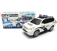 GSV Essentials Flashing Police Car Toy, Lights And Sounds,360° Rotating, Bump & Go City Police Car, Lightweight And Durable, Great Gift for Kids