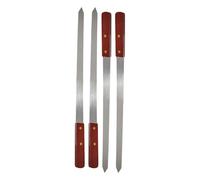 GSV Essentials Flat Kebab Skewers, Comfortable Handling, Ideal for Marinated Meats, Vegetables, Delicious Kebabs, Suitable for Indoor and Outdoor Cooking, 24 Inch, (4 Pcs)