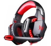GSV Essentials G2000 Pro Gaming Headset for PC, Light and Comfortable, Noise Canceling Over-Ear Headphones with LED Lights, and Mic for Gamers