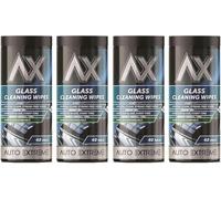 GSV Essentials Glass Cleaning Wipes, Streak-Free Shine for Car Windows, Mirrors & Windshields, Fast-Drying, Lint-Free, Crystal-Clear Visibility & On-the-Go Cleaning, (4 Pcs)