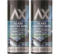 GSV Essentials Glass Cleaning Wipes, Streak-Free Shine for Car Windows, Mirrors & Windshields, Fast-Drying, Lint-Free, Crystal-Clear Visibility & On-the-Go Cleaning, (2 Pcs)