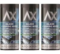 GSV Essentials Glass Cleaning Wipes, Streak-Free Shine for Car Windows, Mirrors & Windshields, Fast-Drying, Lint-Free, Crystal-Clear Visibility & On-the-Go Cleaning, (3 Pcs)