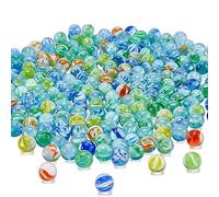 GSV Essentials Glass Marbles Set for Kids, Classic Marble Game for Strategic Thinking, Hand-Eye Coordination & Family Game Nights, Indoor & Outdoor, (100 Pcs)
