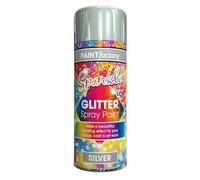 GSV Essentials Glitter Spray Paint, Dazzling And Beautiful Effect, Durable And Long-Lasting, Portable And Lightweight, Quick-Drying, Ideal Use For Hobby, Art, Craft Work, 200ml (SILVER)