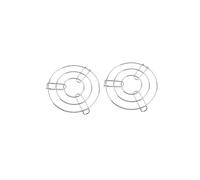 GSV Essentials Hot Pan Pot Stands, Stainless Steel Round Cooker Steamer Rack, kitchen Tool, Convenient for Cooking, Trivet, Protect Household Surfaces, Silver Trivet (2 PCS)