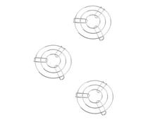 GSV Essentials Hot Pan Pot Stands, Stainless Steel Round Cooker Steamer Rack, kitchen Tool, Convenient for Cooking, Trivet, Protect Household Surfaces, Silver Trivet (3 PCS)