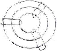 GSV Essentials Hot Pan Pot Stands, Stainless Steel Round Cooker Steamer Rack, kitchen Tool, Convenient for Cooking, Trivet, Protect Household Surfaces, Silver Trivet (1 PCS)