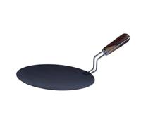 GSV Essentials Iron Tawa with Wire Wooden Handle, Easy Grip, Versatile and Convenient, Long Lasting, Ideal for Cooking Roti, Dosa, Naan Bread, Durable Construction, (11inch)