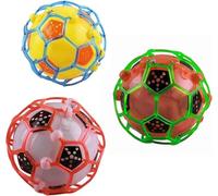 GSV Essentials Jumping Joggle Bopper Ball, Electric Light Football, LED Flash Bouncing Ball, Children's Music Toys, Eye-catching Glowing Effect, Funny Magic Ball (3 PCS)