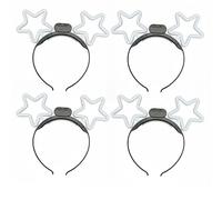 GSV Essentials LED Star Headband for Kids, Light-Up Glow Party Accessory with Batteries Included, Fun Costume & Dress-Up Hairband for Birthdays, Festivals & Night Events, Comfortable & Durable (4 PCS)