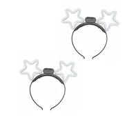 GSV Essentials LED Star Headband for Kids, Light-Up Glow Party Accessory with Batteries Included, Fun Costume & Dress-Up Hairband for Birthdays, Festivals & Night Events, Comfortable & Durable (2 PCS)