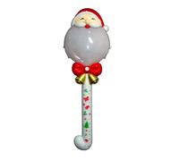 GSV Essentials Light Up Spinning Santa Claus Wand, LED Christmas Toy with Flashing Lights, Bells & Holiday Designs, Festive Handheld Decoration for Kids, Parties & Stocking Stuffers