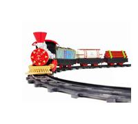 GSV Essentials Locomotive Train Set for Kids, Battery Operated Toy Train with Tracks, Sound & Lights, Classic Steam Engine Educational Playset, Easy-to-Assemble Railway Track Toy