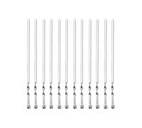 GSV Essentials Long Barbecue BBQ Skewers, Kebab Skewers, Long Flat Metal Kabob Skewers, Skewers for Grilling Meat Chicken Vegetable, 60cm, (Pack of 12)