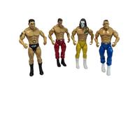 GSV Essentials Mini Wrestling Action Figure Toy, Realistic Superstar Figures, Hand-Eye Coordination, Action Figure For Collectors And Display, Imaginative Play, (4 Pcs)