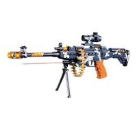 GSV Essentials Musical Army Style Toy Gun, Realistic Sound Effects, Lights, Easy-To-Handle Grip, Enhance Hand-Eye Coordination, Imaginative Play, Fine Motor Skills