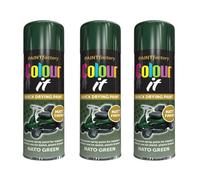 GSV Essentials NATO Green Aerosol Spray Paint, Quick-Drying, Matte Finish, Durable And Long Lasting, Smooth Coating, Bright Colour, Interior And Exterior Use, 400ml (3PCS)