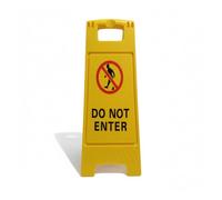 GSV Essentials No Entry Caution Sign Board, High-Visibility Safety Sign, Durable Plastic Warning Display for Restricted Access, Workplace, Construction Sites, Parking, and Road Safety,