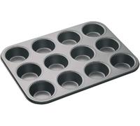 GSV Essentials Non-Stick 12 Slot Cupcake Tray, Sleek and Stylish Appearance, Stain Resistance, Reliable Design, Microwave and Dishwasher Safe, Black, (1PCS)