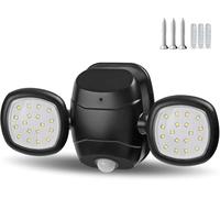 GSV Essentials Outdoor Motion Sensor LED Flood Light, Battery Operated Security Light for Garden, Garage & Driveway, Compact Weather Resistant Motion Activated Light for Home Use, 600 Lumens