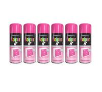 GSV Essentials Perfect Pink Aerosol Spray Paint, Gloss Finish, Quick Drying, Bright Colour, Durable And Long Lasting, Interior Exterior Use On Metal, Plastic, Wood, 250ML (6PCS)
