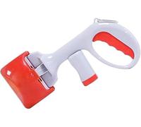 GSV Essentials Pet Poop Scoop, Comfortable Hand Grip, Built-In Poop Bag Container, Durable Construction, Easy To Use, Portable And Lightweight, Outdoor And Indoor Use (RED)