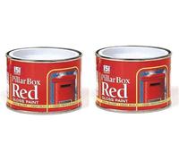 GSV Essentials Pillar Box Red Gloss Paint, Gloss Finish, Non-Cracking, Vibrant Colour, Fast Drying, Long Lasting Performance, Ideal For Use On Wood, Metal, Interior Surfaces, 180ml, Pack Of 2
