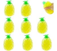 GSV Essentials Pineapple Squishy Toy, Focus Enhancement, Hand-Eye Coordination, Comfortable Squeezing, Lightweight And Portable, Stress Relief Toy, Eye Catching Design, Soft And Stretchable (8 Pcs)