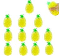 GSV Essentials Pineapple Squishy Toy, Focus Enhancement, Hand-Eye Coordination, Comfortable Squeezing, Lightweight And Portable, Stress Relief Toy, Eye Catching Design, Soft And Stretchable (12 Pcs)