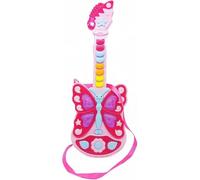 GSV Essentials Pink Guitar Toy For Kids, Light And Realistic Sound Effects, Develop Hand-Eye Coordination, Long-Lasting Use, Lightweight Construction, Easy-To-Use Buttons