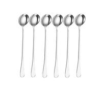 GSV Essentials Premium Small Head Stainless Steel Soup Spoon Set, Elegant Design, Smooth Edges, Durable Construction, Easy to Clean, Ergonomic Handle, Silver Finish (6PCS)