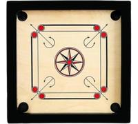 GSV Essentials Premium Wooden Carrom Board for Indoor Games, Smooth Polished Playing Surface, Sturdy Hardwood Frame, Professional Quality Carrom for Kids, Adults, Family & Club Use,