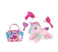 GSV Essentials Princess Pet Grooming Play Set for Girls, Educational Role-Play Toy, Adorable Pink Plush Cat with Brush, Toy Hair Dryer & Heart Mirror, Gift for Animal Lovers & Little Fashionistas